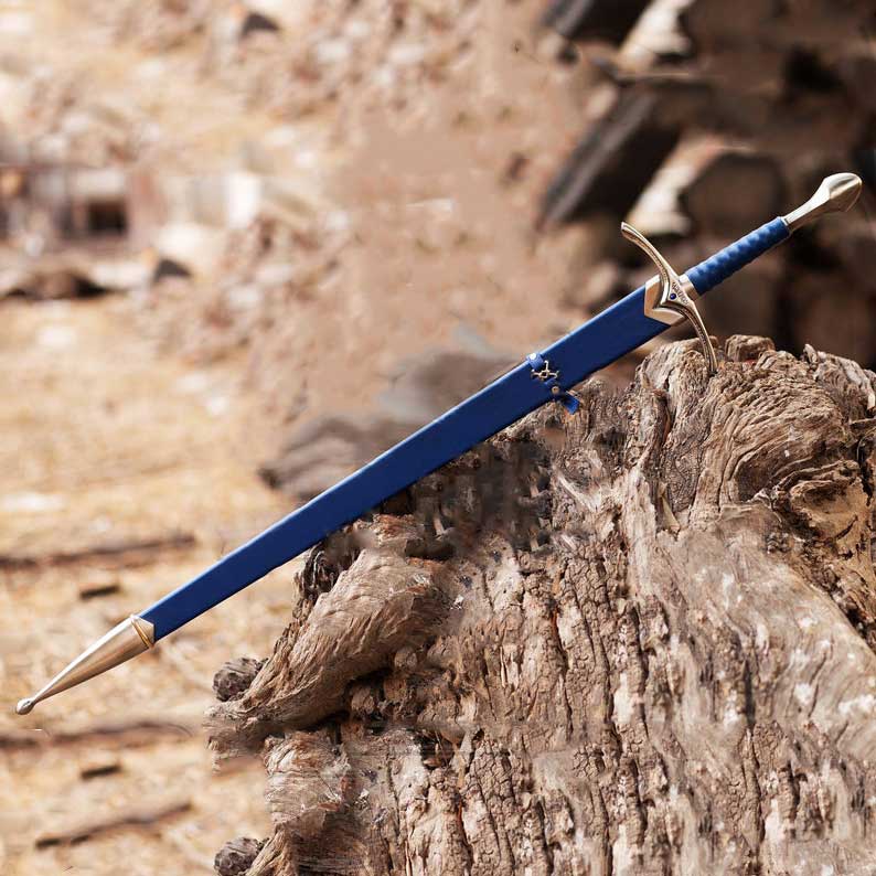 Hand made Sword Of Gandalf From Lord of the Ring Monogram LOTR Men's Gift/Plaque