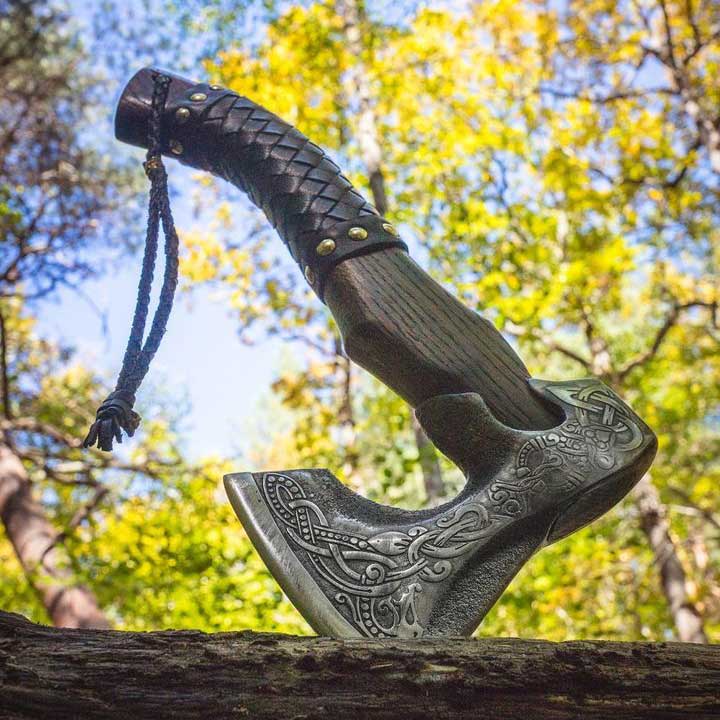 Fully Hand-Forged Vine Viking Axe Best Gift | Wedding Gift, Anniversary Gift, Christmas, Best Gift For Him