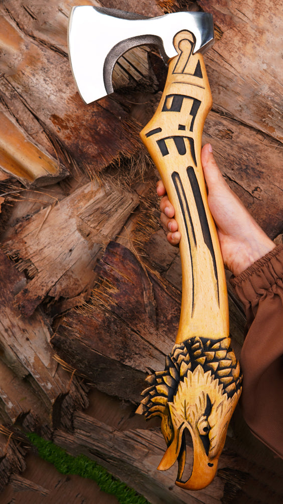 High Quality Carbon Steel Eagle Handle Viking Axe Best Outdoor Camping Axe