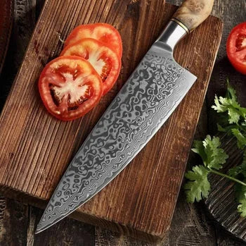 The Orchid Forged High Quality Damascus 5 Pieces Kitchen Knife Set
