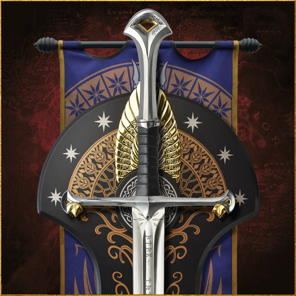 Anduril Narsil Replica Sword – Lord of the Rings Inspired Decorative Collectible / Cosplay Prop