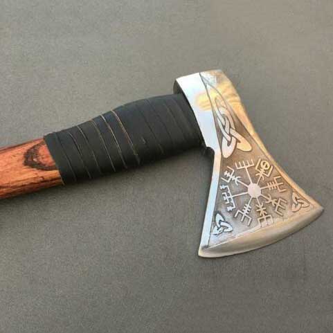 Vegvisir Viking Axe For Camping Best Camping Hatchet | Anniversary Gift, Wedding Gift, Christmas Gift Best Gift For Him