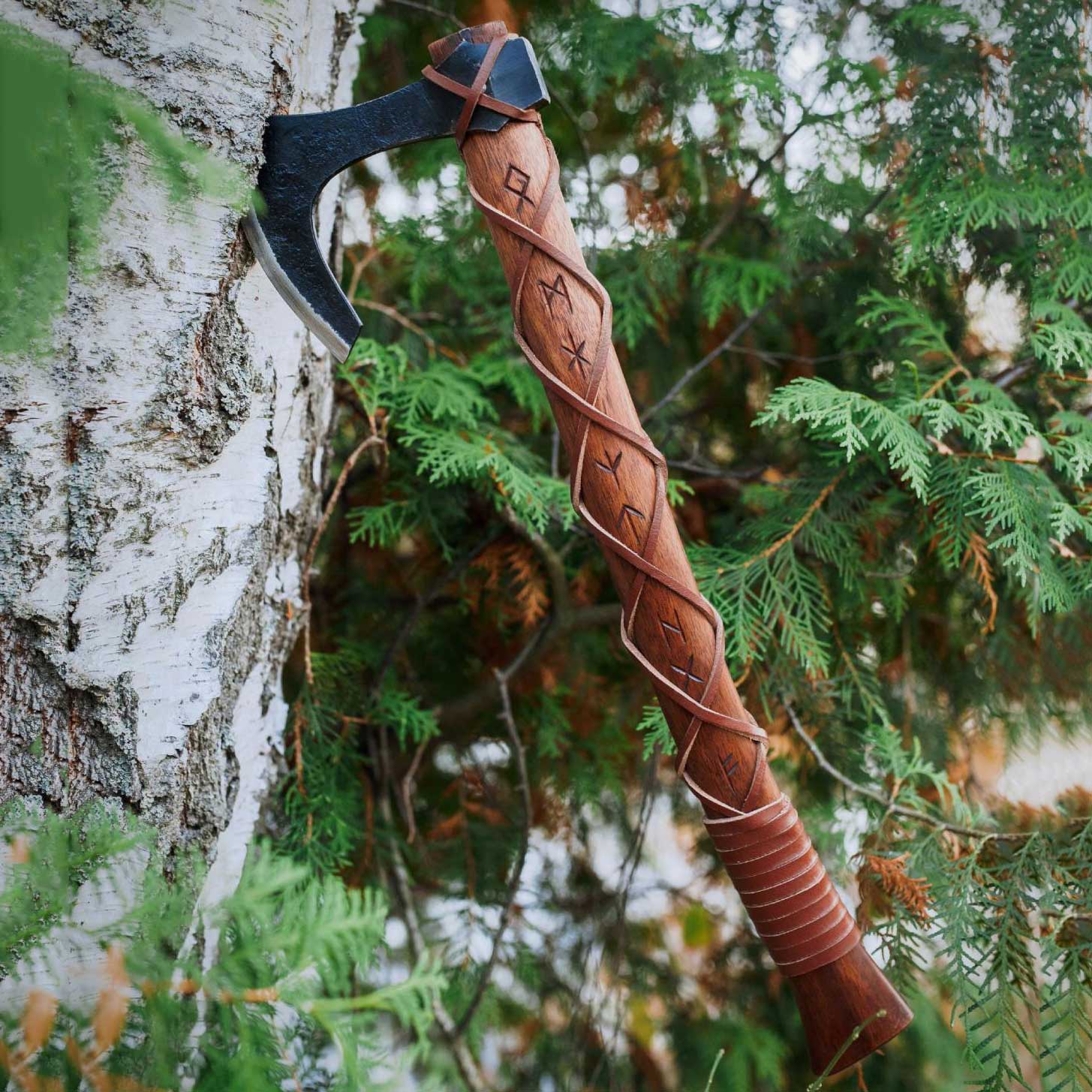 Ragnar Lothbrok Viking Axe With Engraved Runes On Handle | Wedding Gift, Anniversary Gift, Birthday Gift