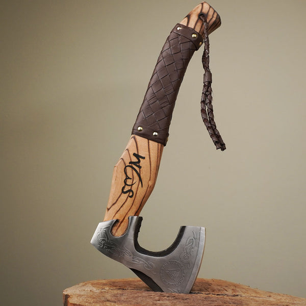 Valknut Viking Axe Best Viking Hatchet | Wedding Gift, Christmas Gift, Anniversary Gift