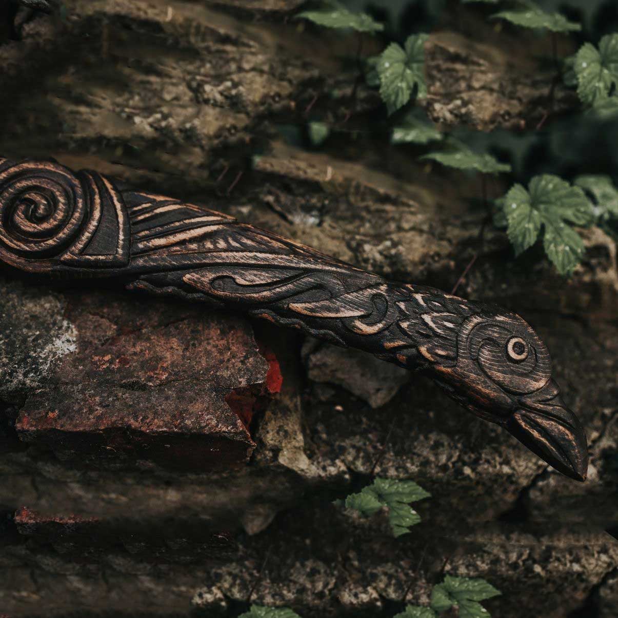 Huginn and Muninn Rune Viking Axe Best Viking Hatchet | Anniversary Gift, Wedding Gift, Birthday Day Gift