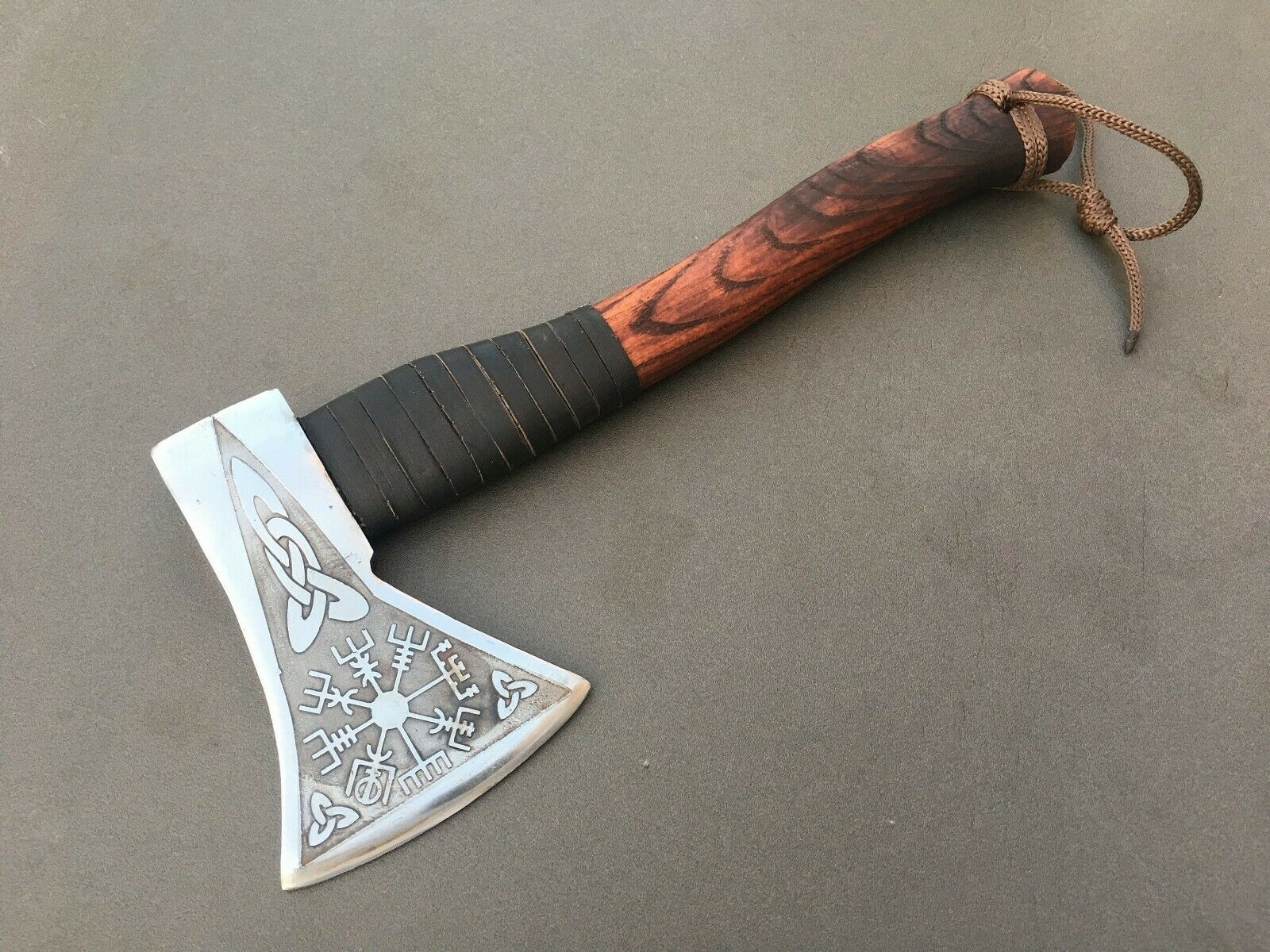Viking Vegvisir Compass Viking Axe Best Outdoor Camping Axe | Anniversary Gift, Christmas Gift, Wedding Gift